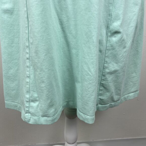 Every Body Every Wear Dress Women Small Green Ringer Stretch Short Sleeve Cotton - Picture 8 of 14